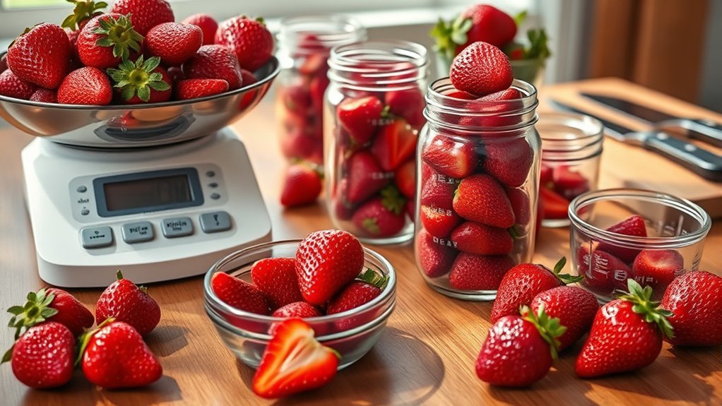 accurate crushed strawberry measurement