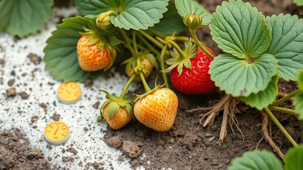 alkaline soil harms strawberries