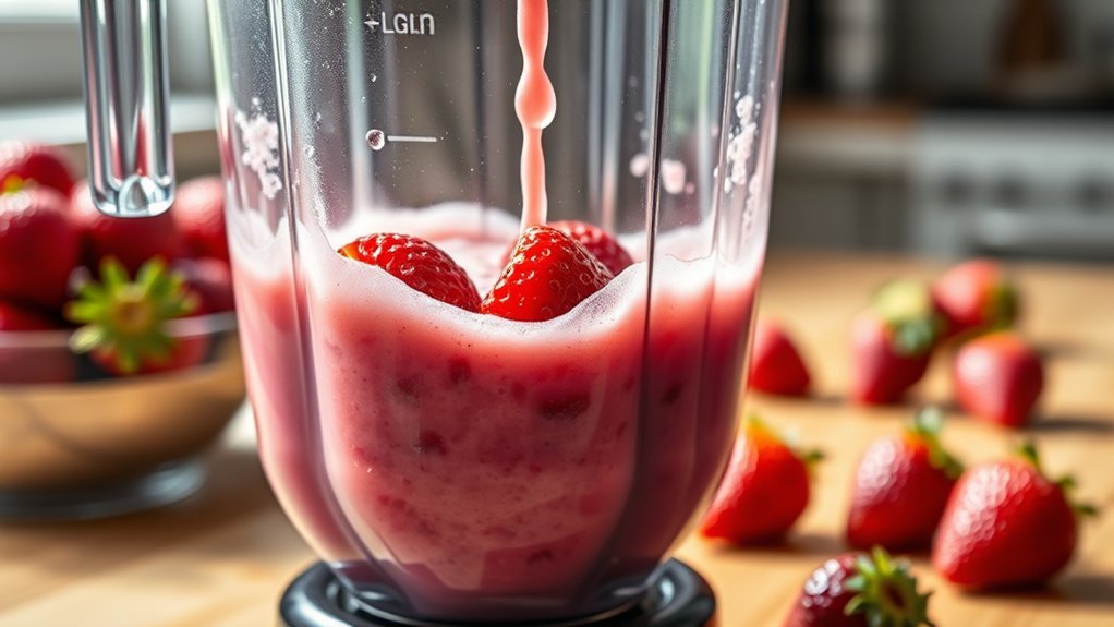 blend or juice strawberries