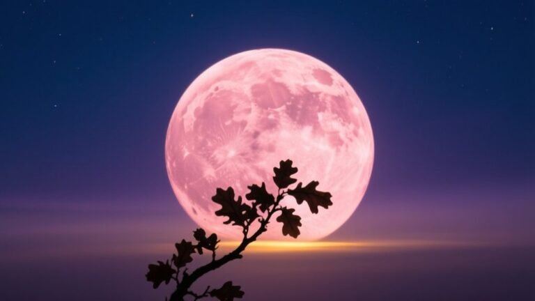 bright full pinkish glow