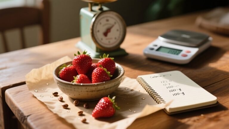 calculating calories fresh strawberries