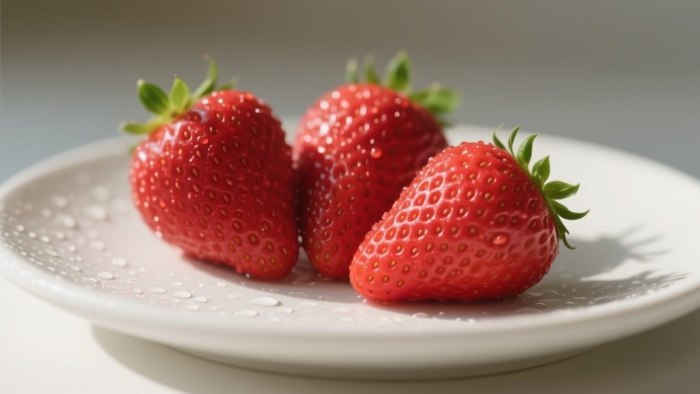 calories in three strawberries