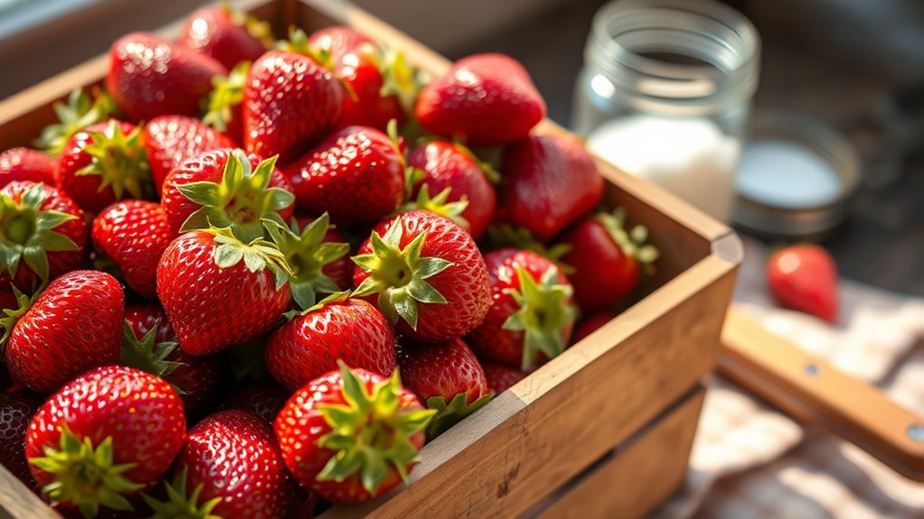 choose vibrant firm strawberries