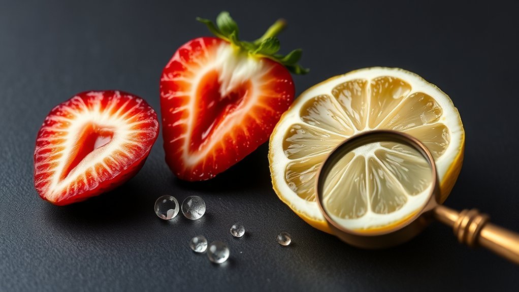 citrus fruits segmented acidic structure