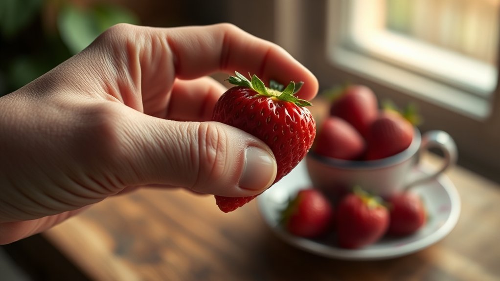 expressing love for strawberries