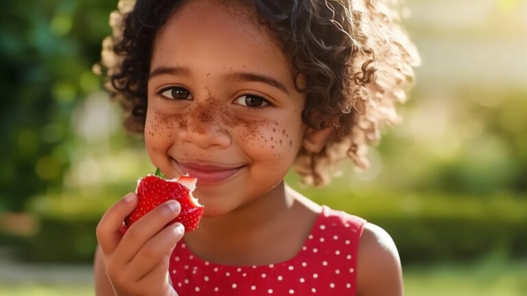 freckled girl embraces uniqueness