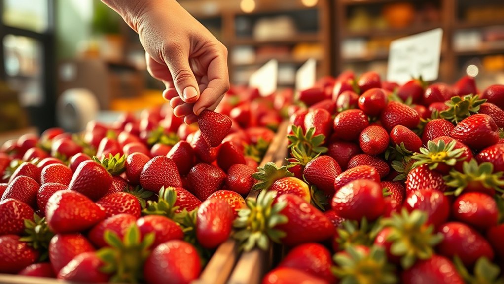 fresh local seasonal strawberries