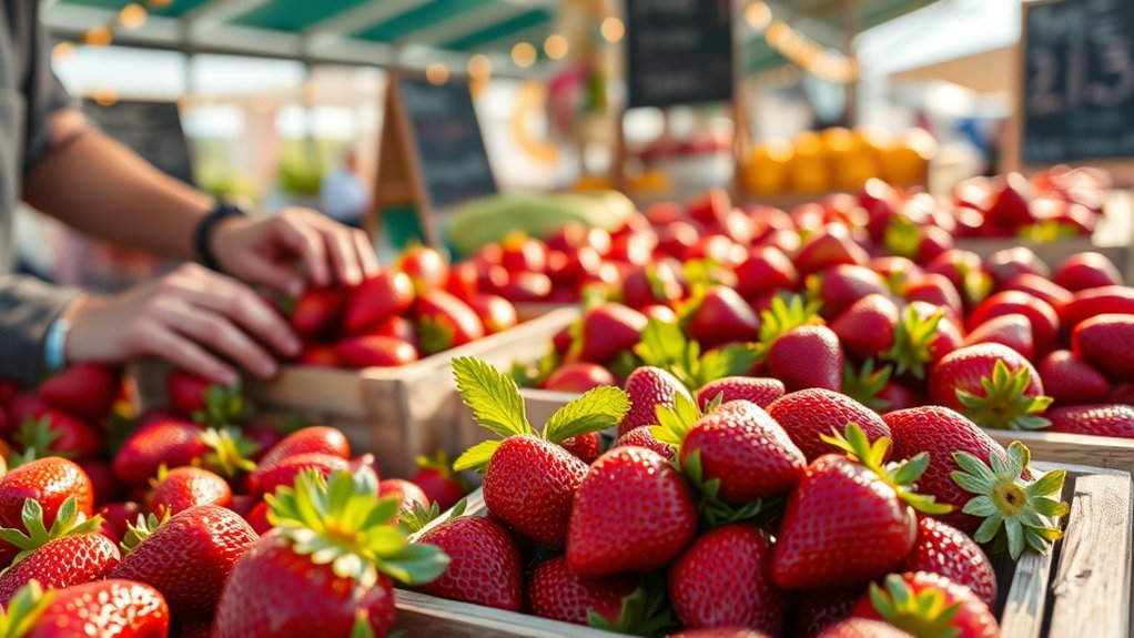 fresh local strawberries available