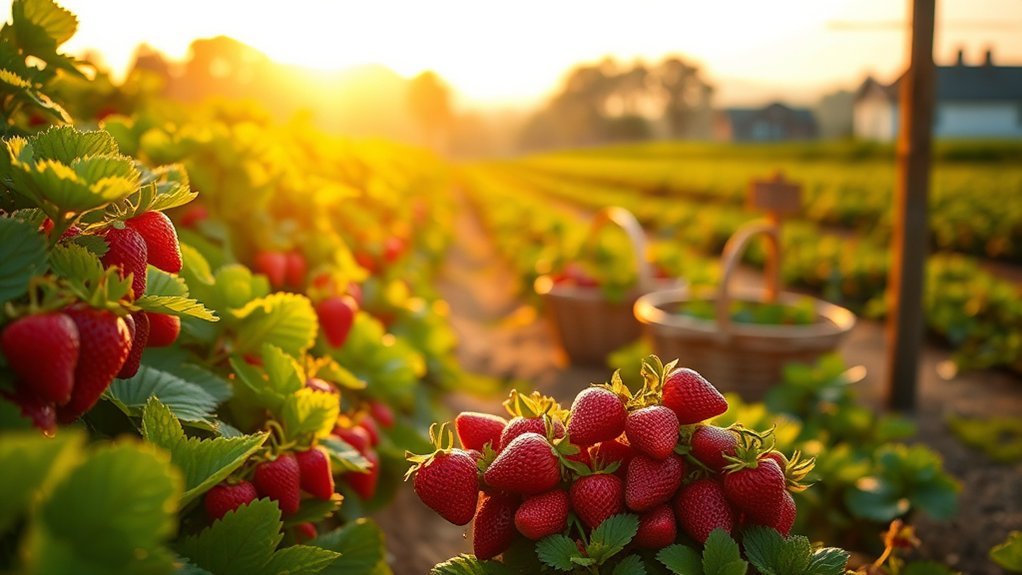 fresh strawberries u pick experience