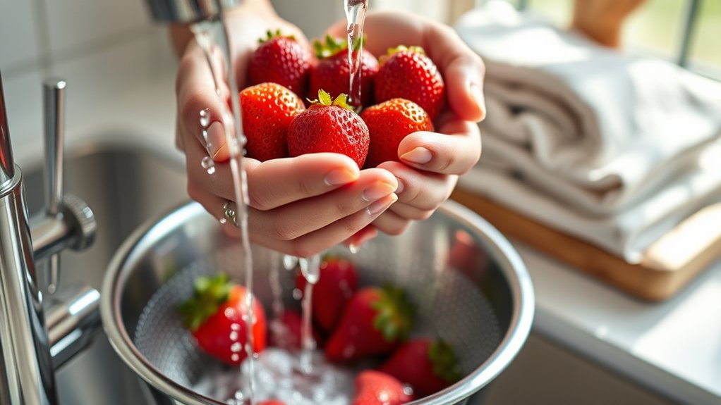 gently rinse carefully dry