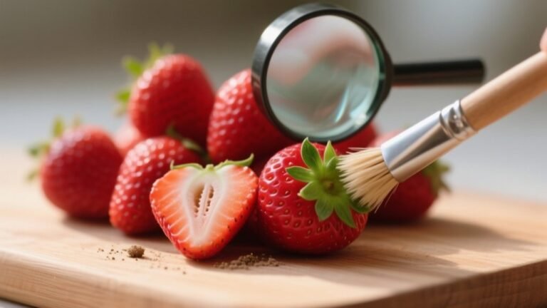 inspect strawberries for worms