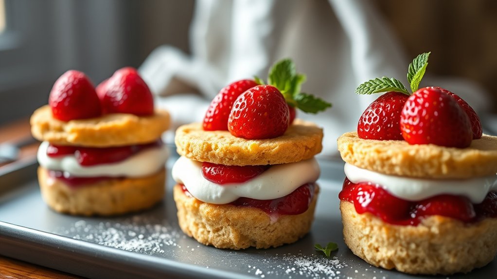 layered strawberry shortcake cups