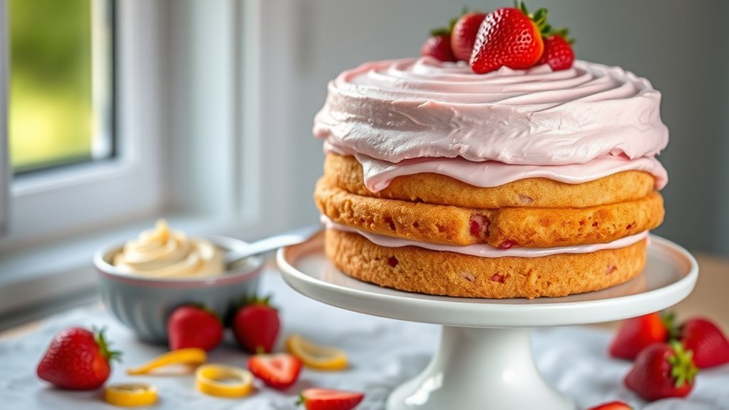 lemon buttercream for strawberry cake