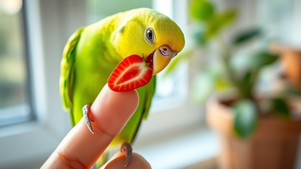 limit strawberries for budgies