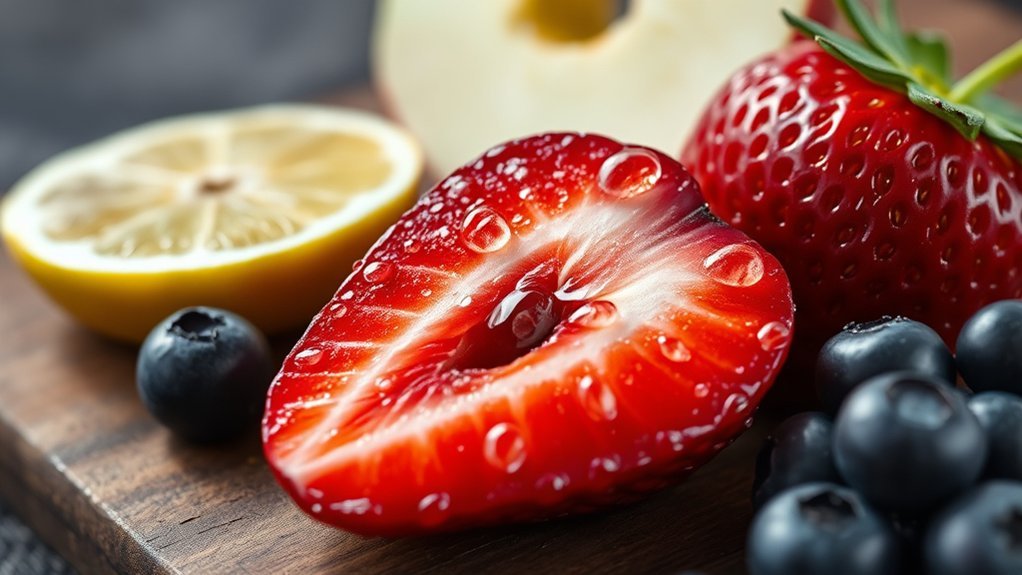 moderate acidity in strawberries