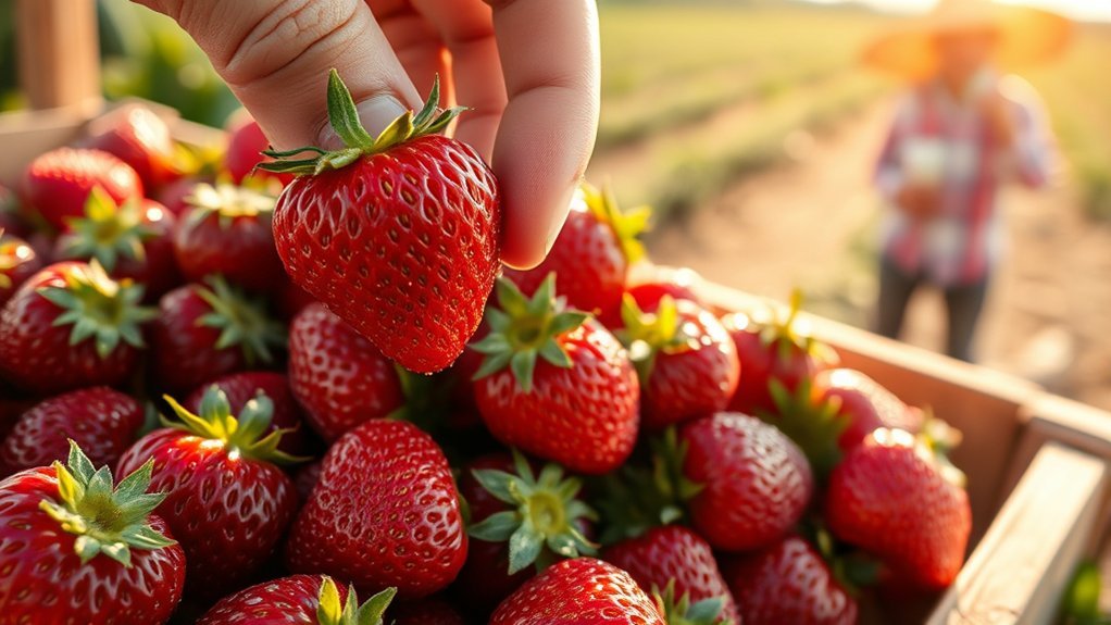 organic strawberries may contain pesticides