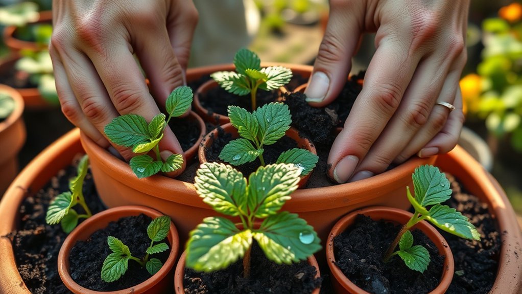plant strawberries ensure growth