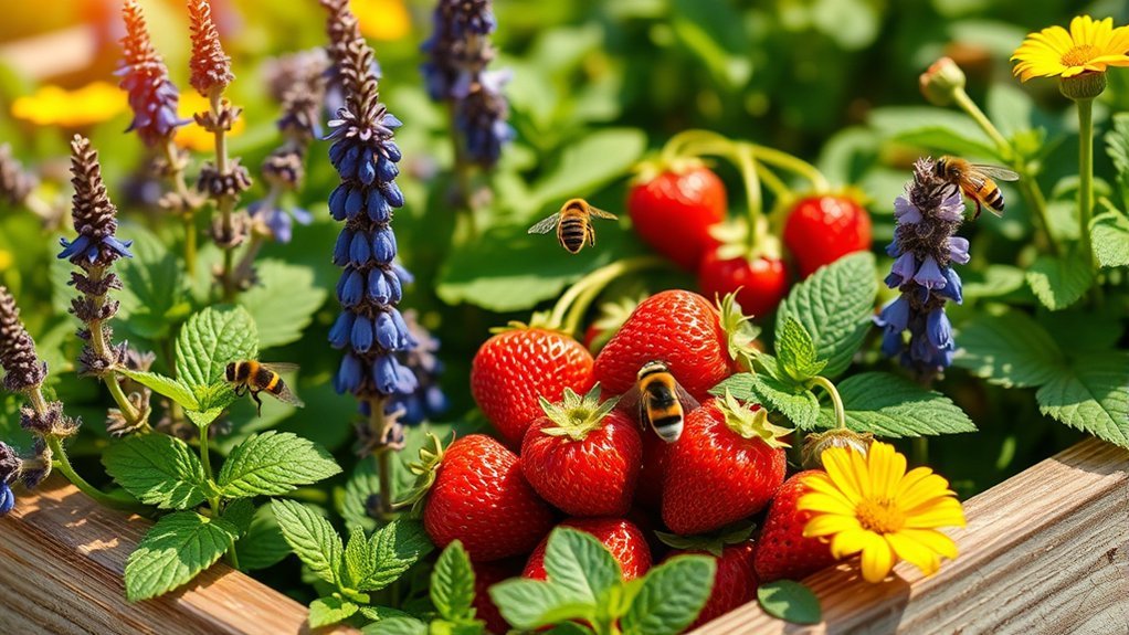 pollinator attracting companion flowers