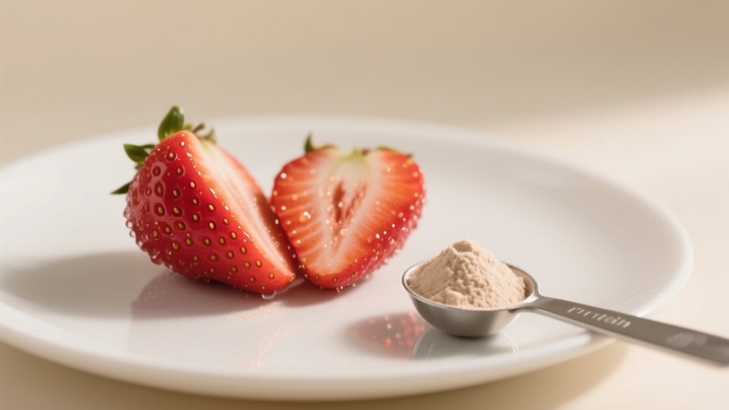protein content in strawberries