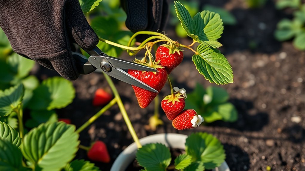 prune strawberry plants effectively
