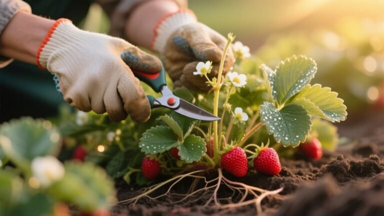 pruning strawberry plants recommended