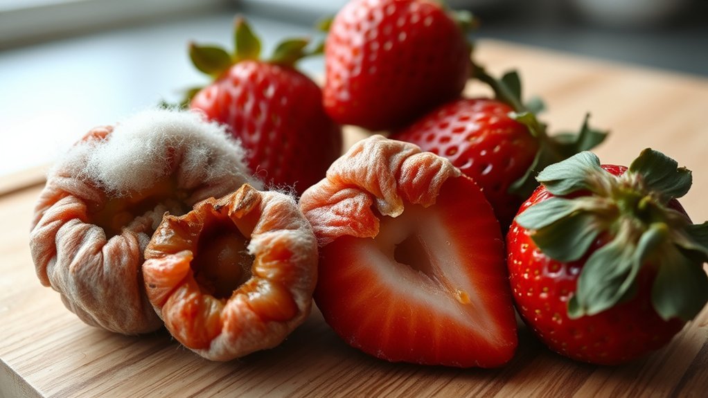 signs of spoiled strawberries