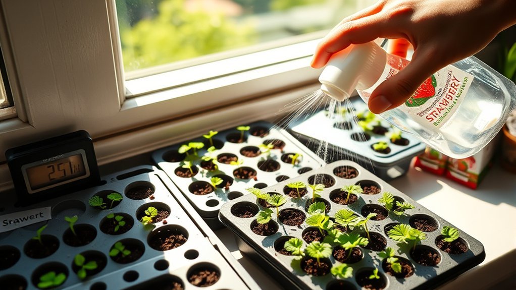 start strawberry seeds indoors
