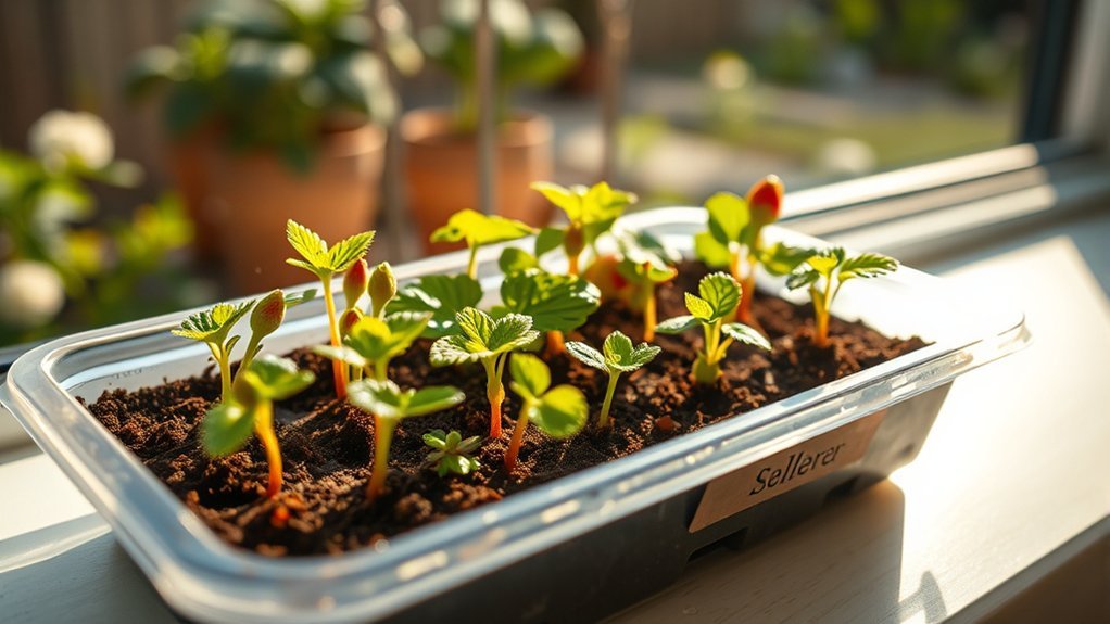 start strawberry seeds indoors