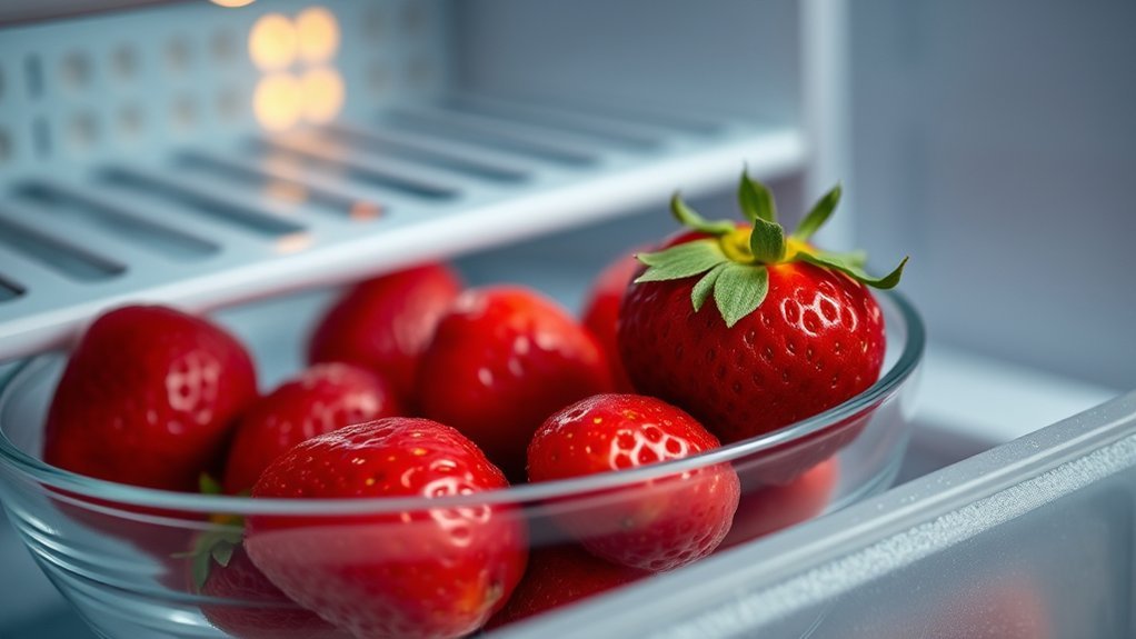 store strawberries coldest shelf