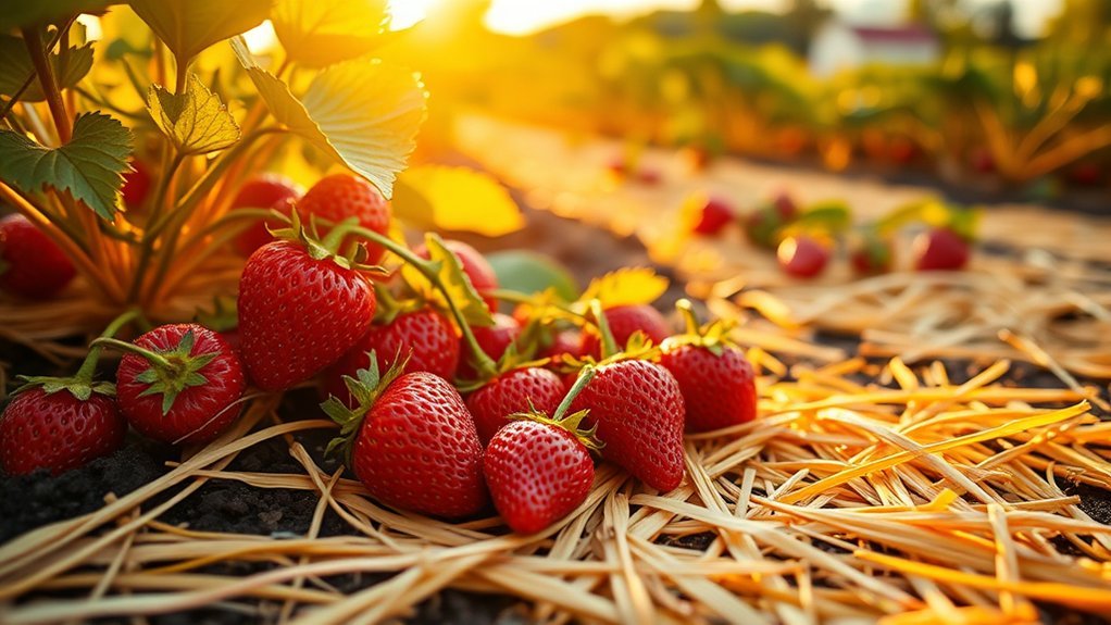 straw mulch benefits strawberries