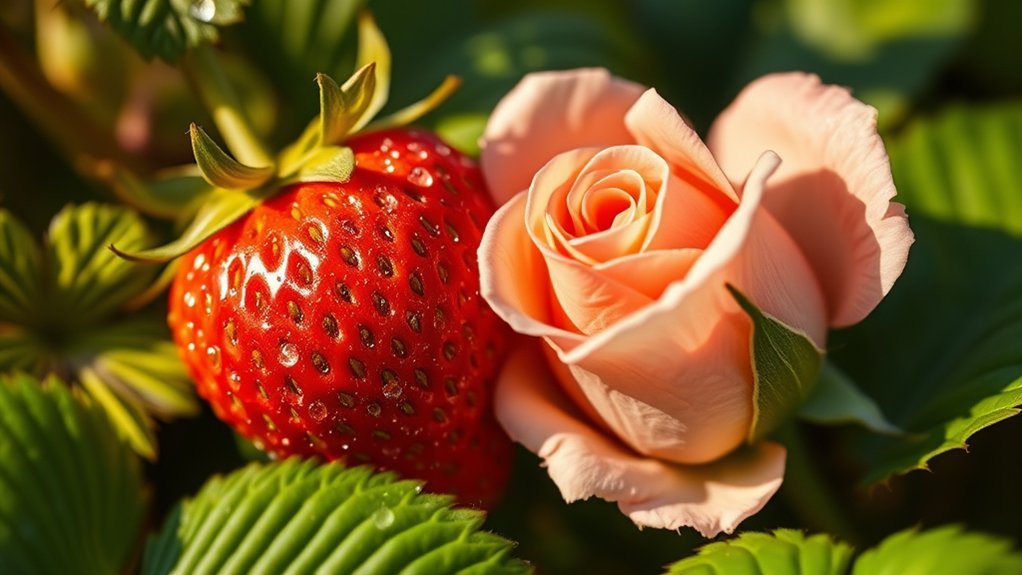 strawberries and roses relationship