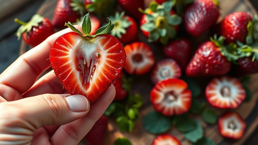 strawberries contain soluble and insoluble fiber