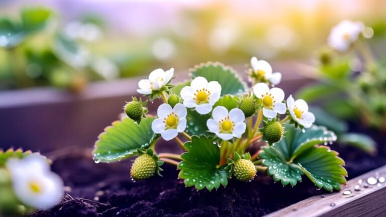 strawberries flower in spring
