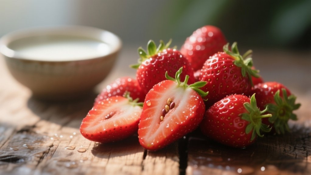strawberries have calcium content