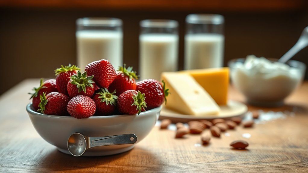 strawberries modest calcium source