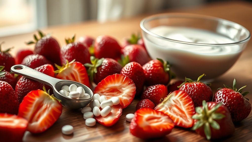 strawberries provide modest calcium