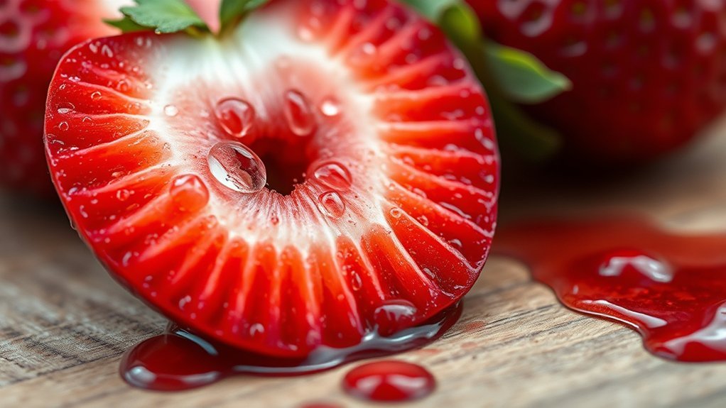 strawberry color from anthocyanins