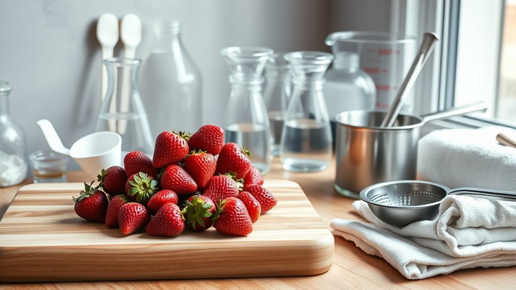 strawberry dna extraction materials