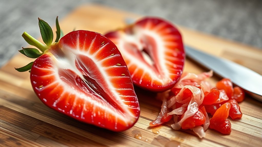 strawberry fiber diminishes significantly