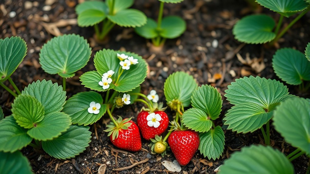 strawberry plant height varies
