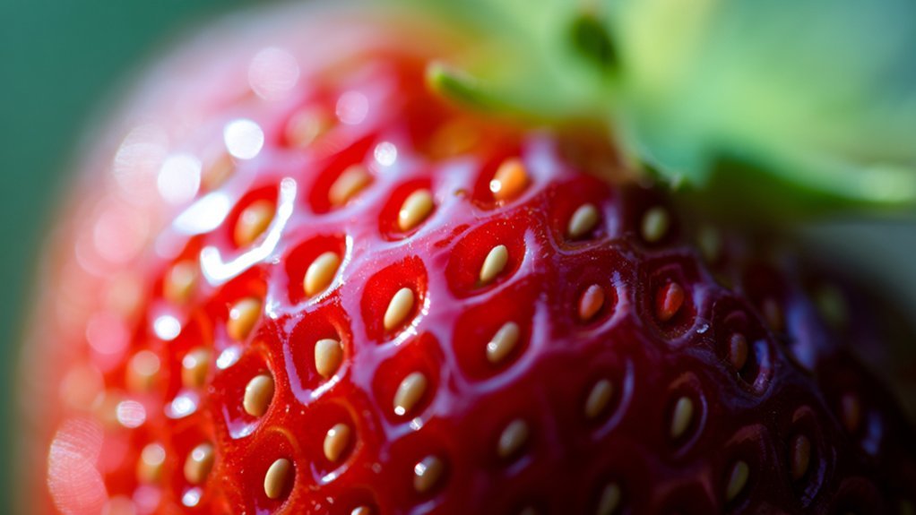 strawberry seeds are yellow