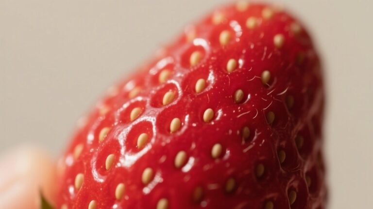 strawberry seeds on fruit