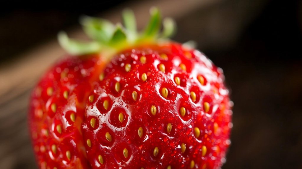 strawberry seeds on fruit
