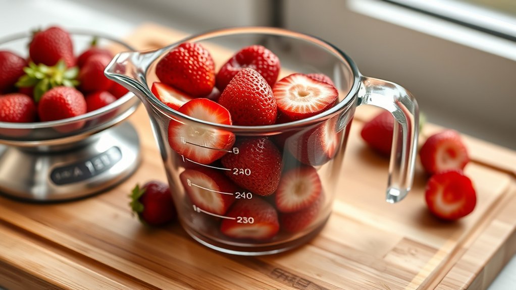 strawberry serving size measurement
