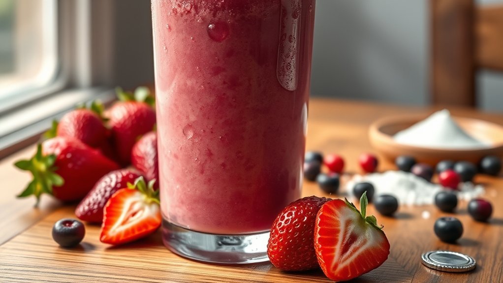 strawberry smoothie calorie range