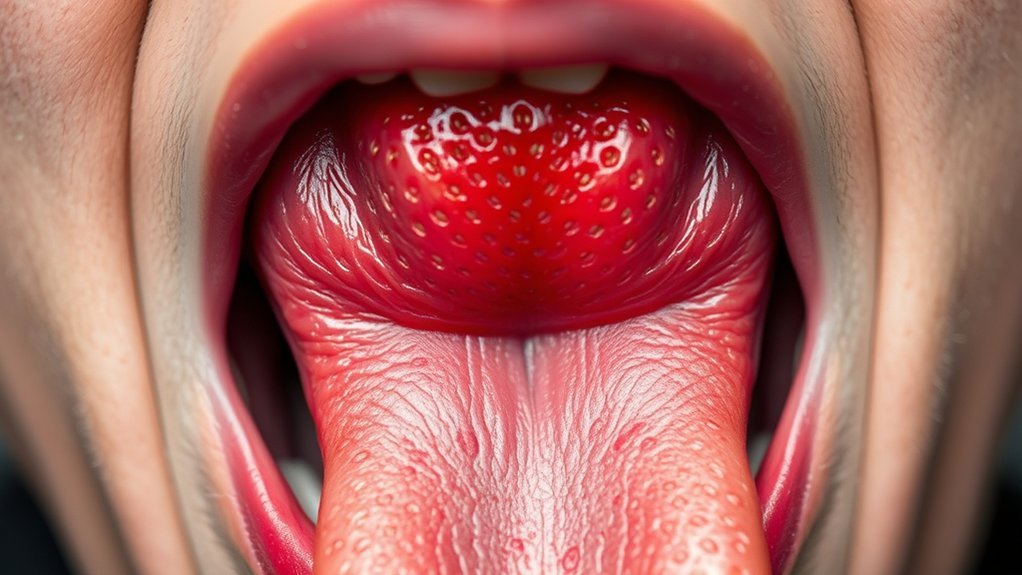 strawberry tongue infection symptoms