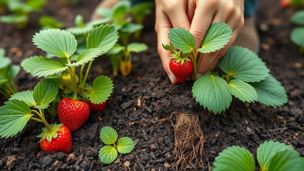 strong roots for strawberries