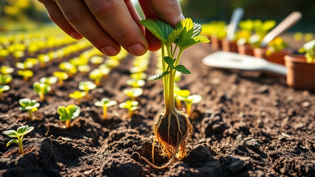 transplant strawberry seedlings after 6 8 weeks