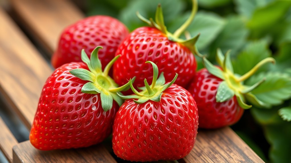 vibrant green tops indicate freshness