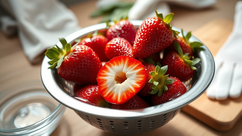 wash and store strawberries safely